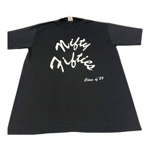 Vintage Nifty‎ Fifties Class of '59 T-Shirt XL Black Single Stitch USA